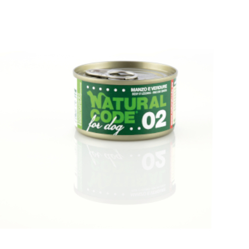 Natural Code 02 - govedina z zelenjavo za pse